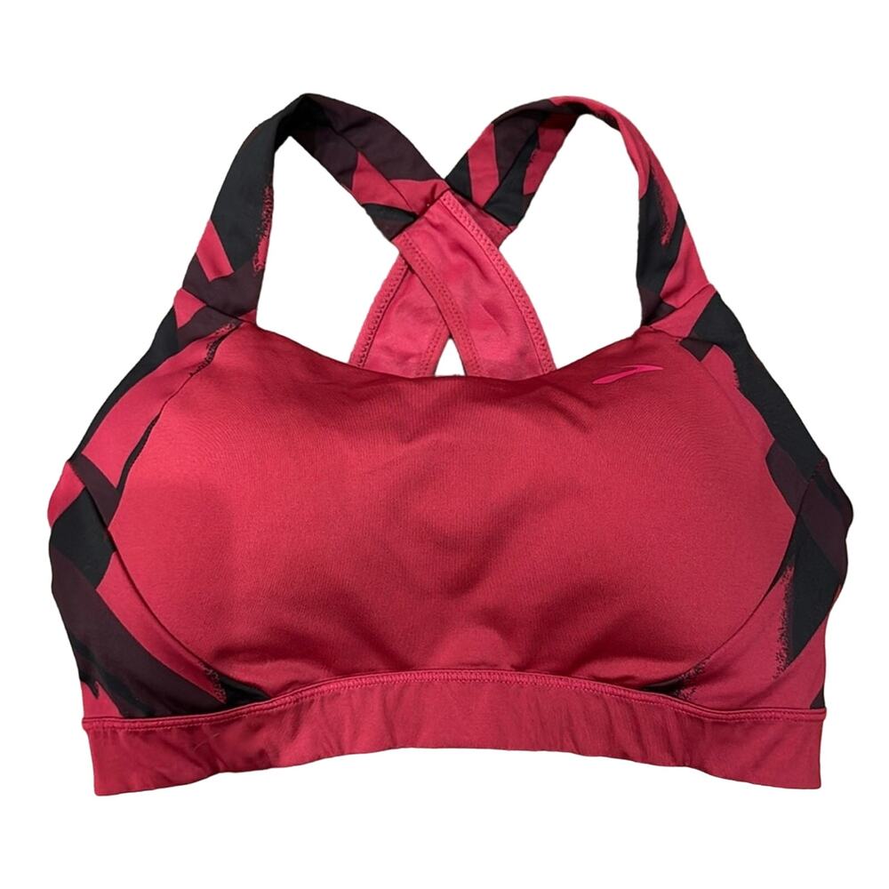 Brooks Women's Uphold Crossback Sports Bra Plum Eclipse Size M (34DDE-36DD)